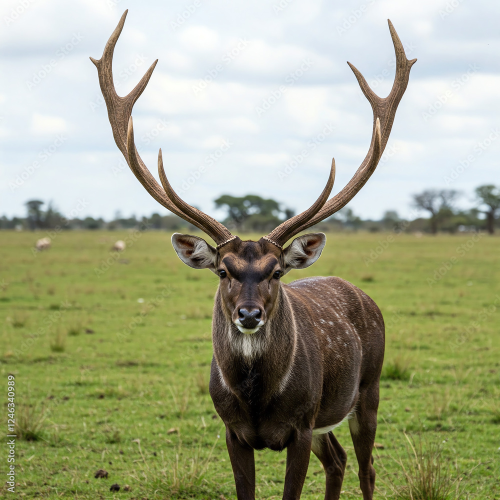 Elk deer in the mountains jungle grass Elk deer in the mountains jungle grass