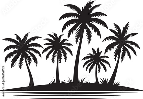 silhouette of palm trees