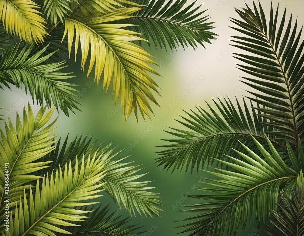 palm tree leaves palm tree leaves
