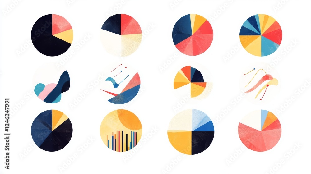 Pie chart set, segmented circle icons, circle diagram with sections or parts. Set of infographic circle chart, pies segmented with equal parts. Circle section graph. Wheels divided in 12 sections Pie chart set, segmented circle icons, circle diagram with sections or parts. Set of infographic circle chart, pies segmented with equal parts. Circle section graph. Wheels divided in 12 sections