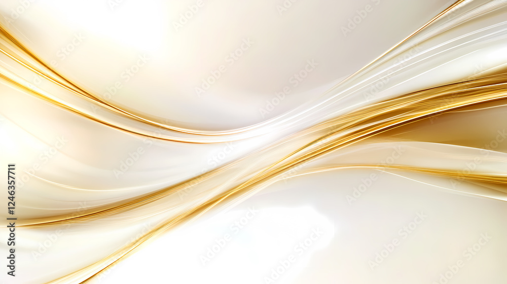 Naklejka premium Golden wavy abstract background