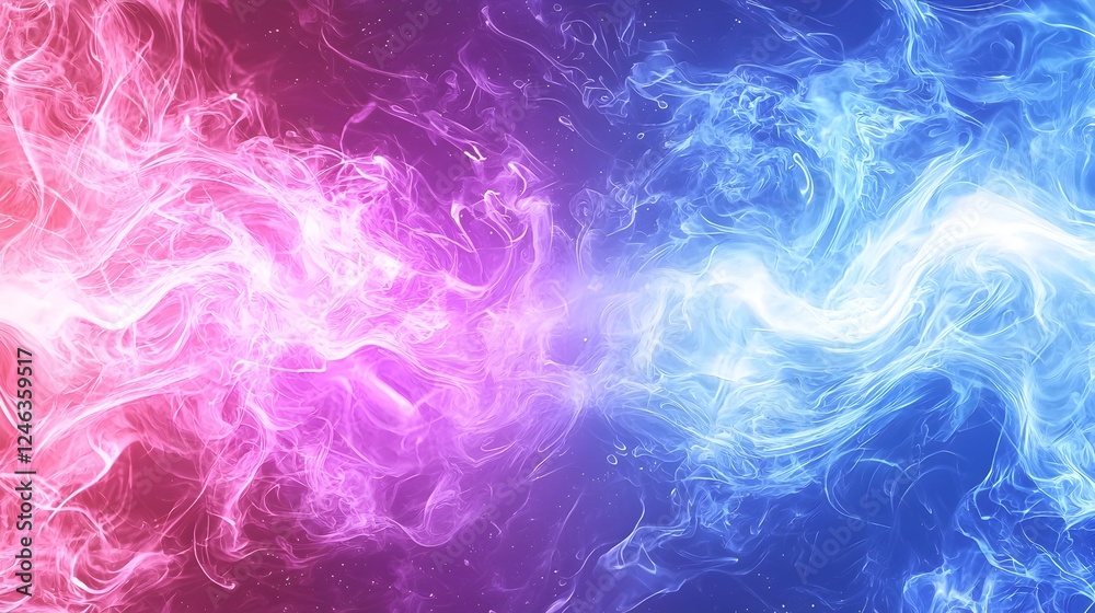 Obraz premium A colorful image of smoke with blue and pink swirls