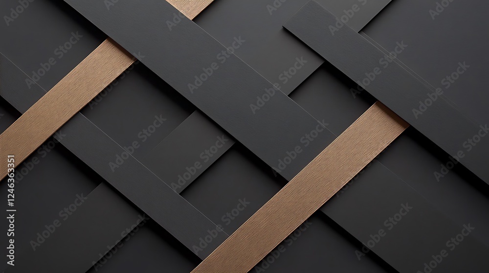 Fototapeta premium Copper & black weave wall panel