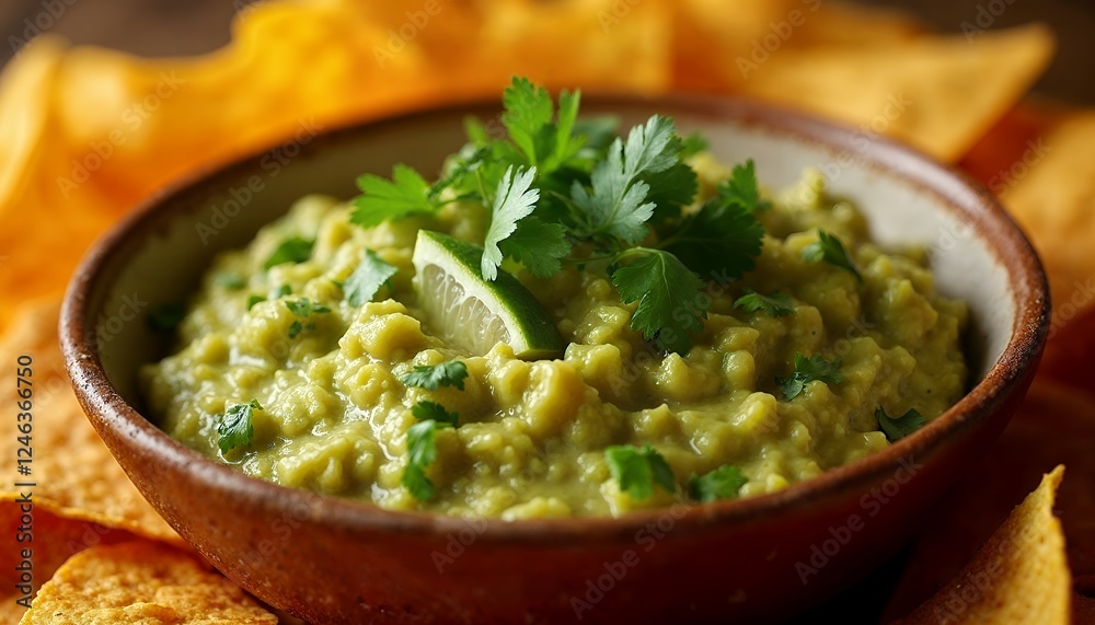 Delicious Guacamole with Tortilla Chips Delicious Guacamole with Tortilla Chips