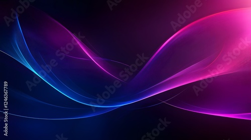 A gradient background with purple and blue lines
