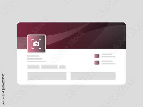 Modern gradient LinkedIn banner mockup for profile page presentation