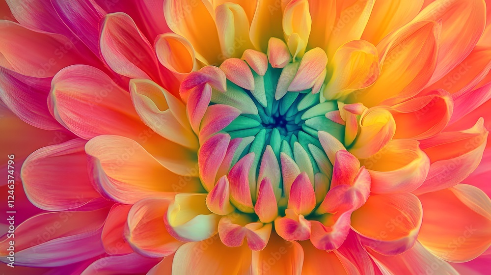 Obraz premium Vibrant digital art of two flowers 