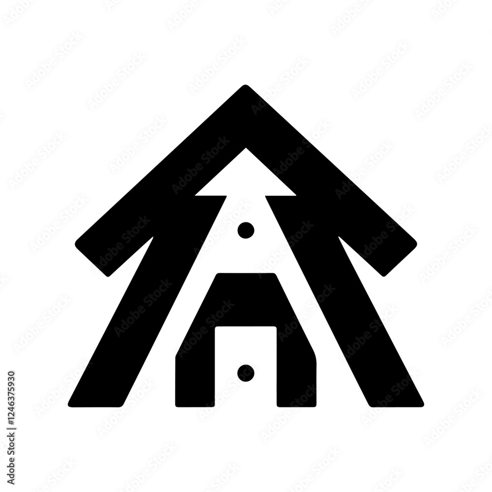 letter A and house logo design letter A and house logo design