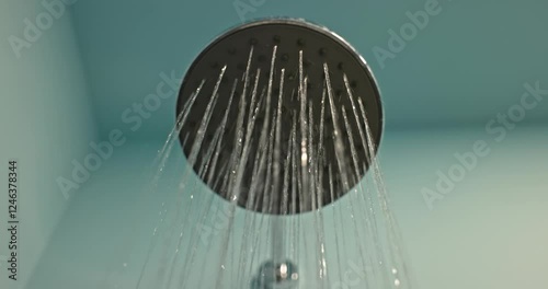 Wallpaper Mural Modern shower head streaming water in bathroom Torontodigital.ca