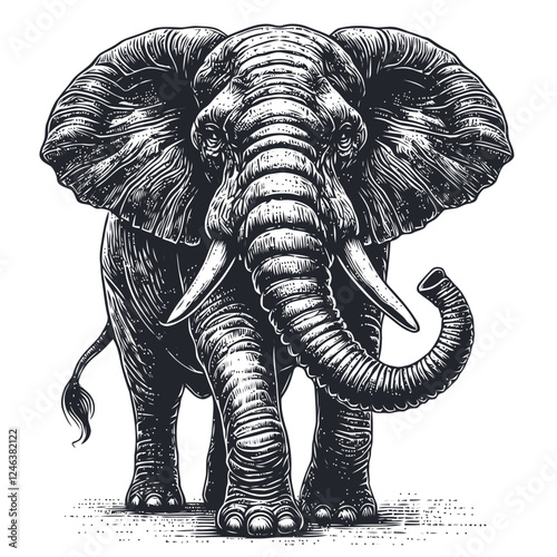 elephant isolated on white