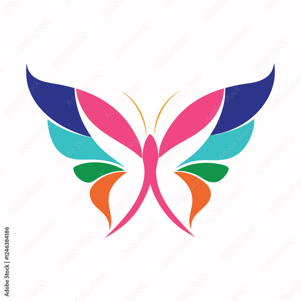 Fototapeta premium butterfly icon, logo