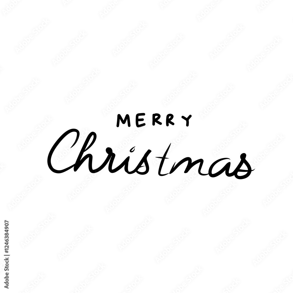 Merry Christmas vector lettering Merry Christmas vector lettering