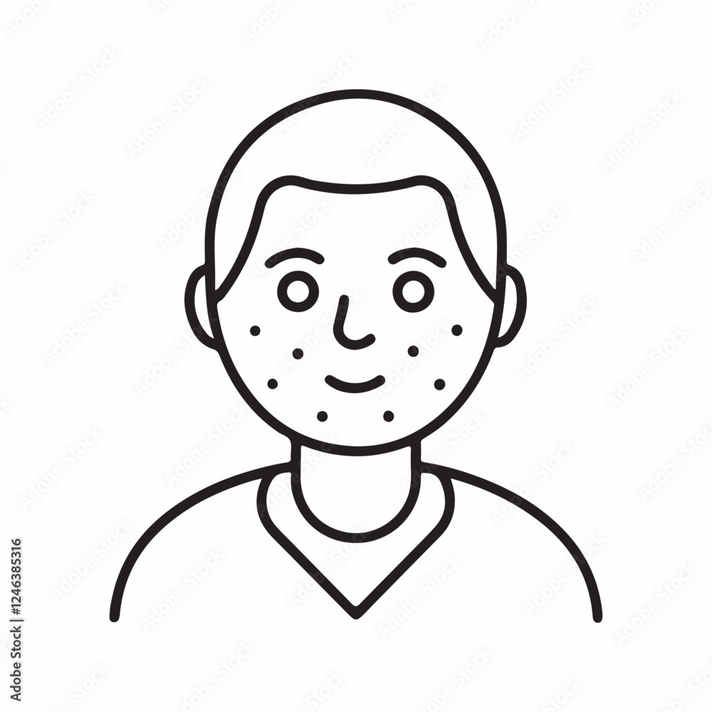 Dermatology Line Icon, Outline Vector Symbol Illustration. Pixel Perfect, Editable Stroke.