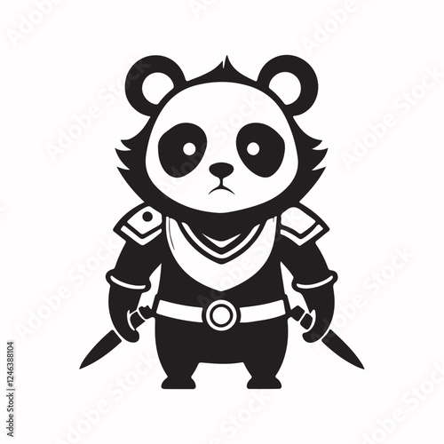 Panda Warrior vector