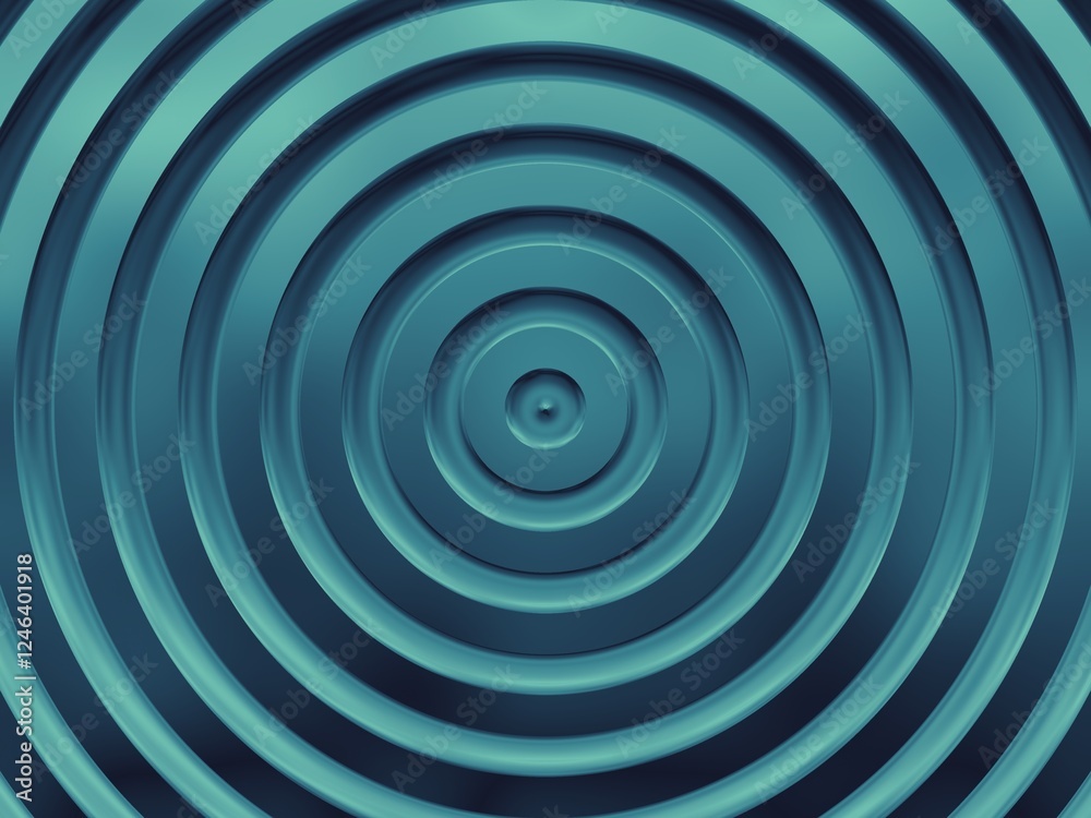 Abstract background with teal concentric circles creating a sense of depth and texture.