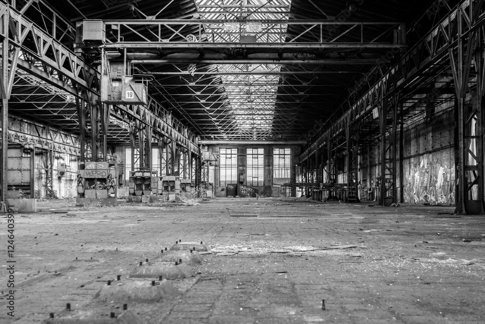 abandoned old factory from the former GDR East germany