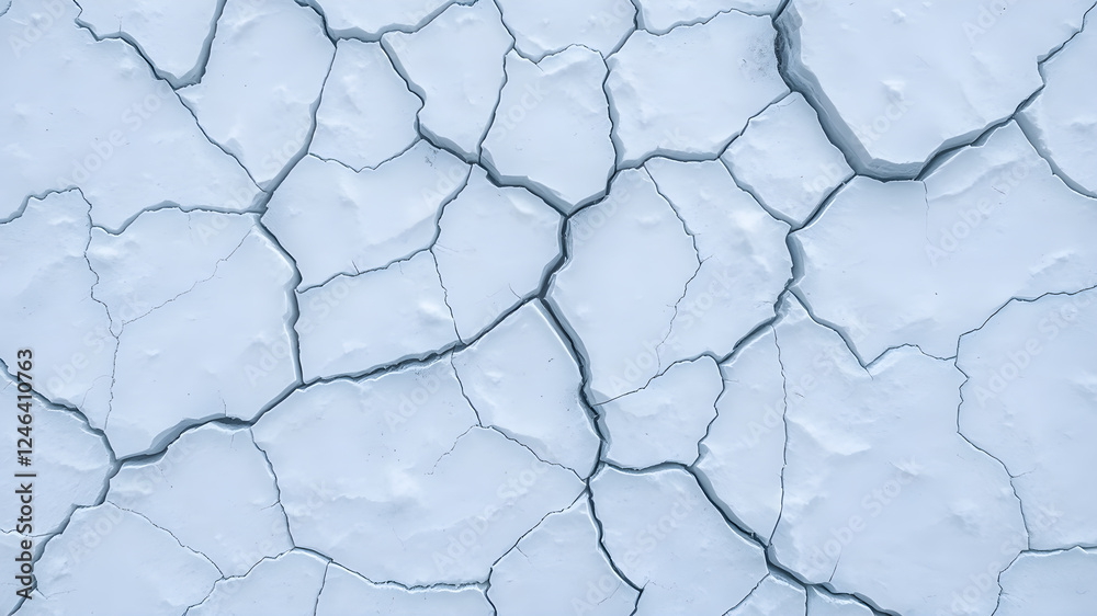 Thick layer of cracked ice texture. Background for banner, backdrop or texture. Generative AI Thick layer of cracked ice texture. Background for banner, backdrop or texture. Generative AI
