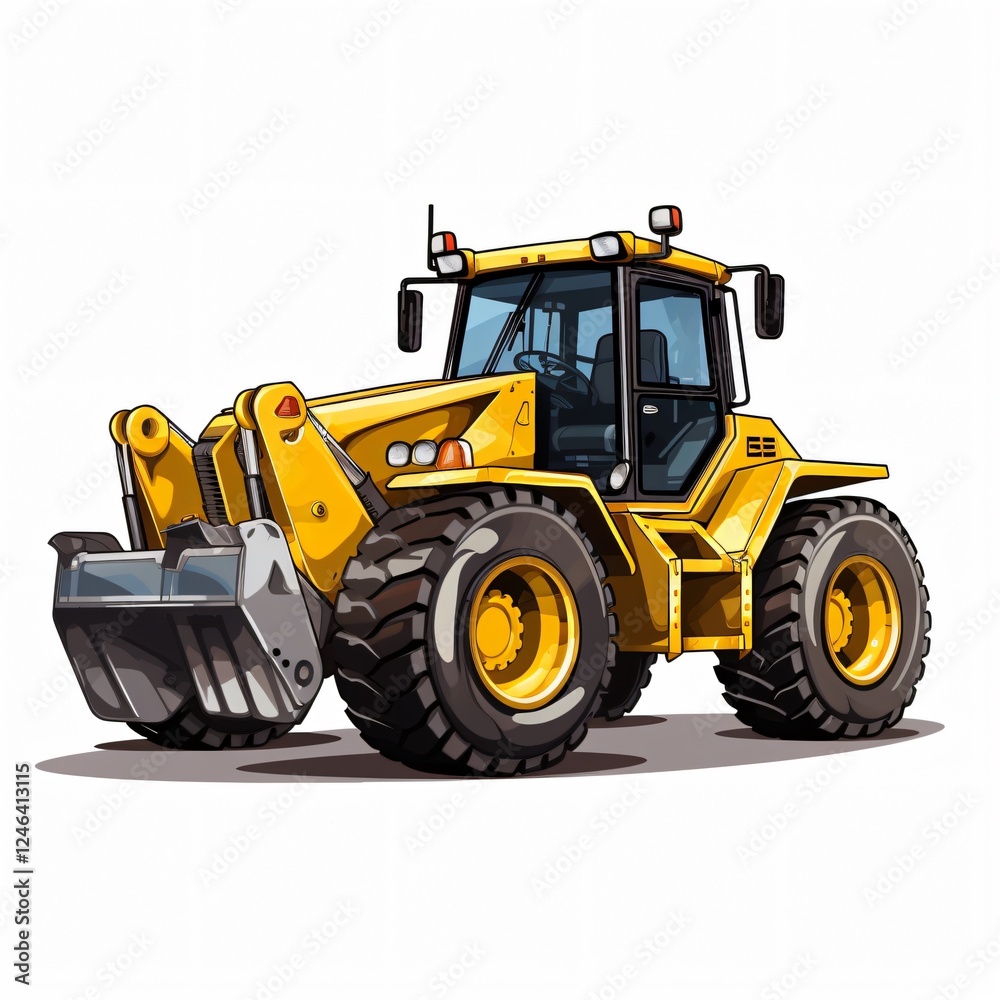 Fototapeta premium Professional Construction Vehicle Clipart for Illustrations and Designs