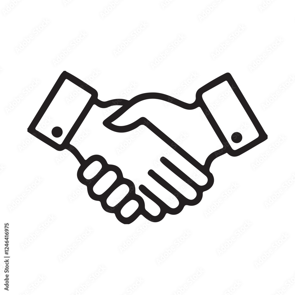 Handshake vector. Business handshake, icons of a handshake as a concept of trust and business partnership Handshake vector. Business handshake, icons of a handshake as a concept of trust and business partnership