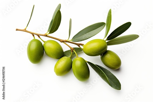 Wallpaper Mural Olive branch green olives isolated on white Torontodigital.ca