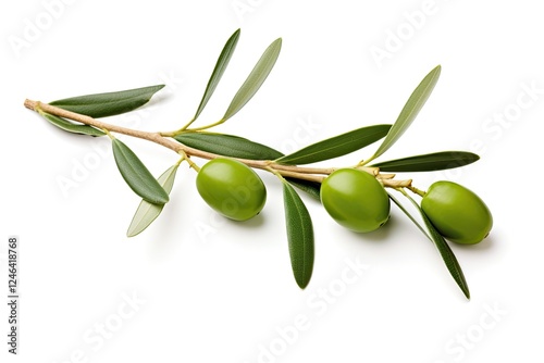 Olive branch on white as package design