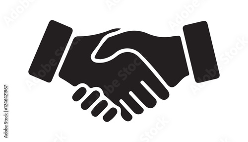 Handshake icon set. business handshake. contact agreement, partnership handshake vector. business deal icon Vector illustration eps 10