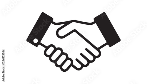 Handshake icon set. business handshake. contact agreement, partnership handshake vector. business deal icon Vector illustration eps 10