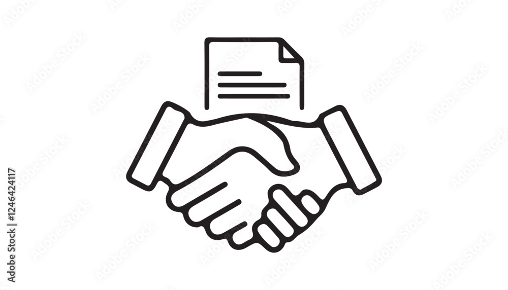 Handshake vector. Business handshake, icons of a handshake as a concept of trust and business partnership Handshake vector. Business handshake, icons of a handshake as a concept of trust and business partnership