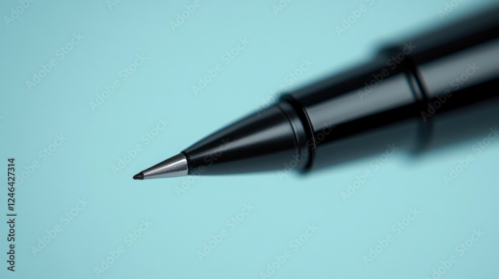 Close-up of a high-end liquid eyeliner pen with a sharp precise tip. Close-up of a high-end liquid eyeliner pen with a sharp precise tip.