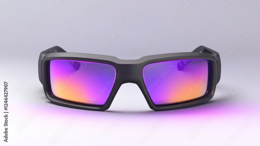 Futuristic Sunglasses Design: Sleek, Modern Eyewear with Gradient Lenses Futuristic Sunglasses Design: Sleek, Modern Eyewear with Gradient Lenses