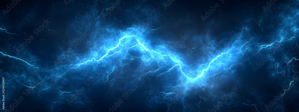 Obraz premium Lightning in the sky, electric discharge 