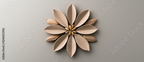 A flower made of almonds.
