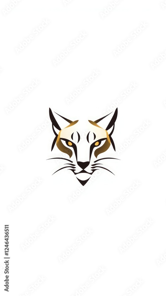 Obraz premium Lynx minimalist icon logo. 