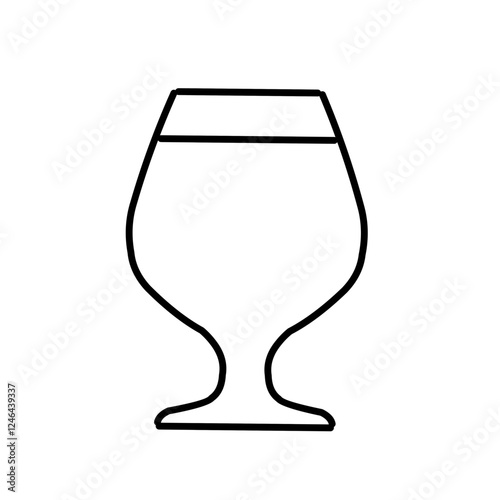 Glass line icon set