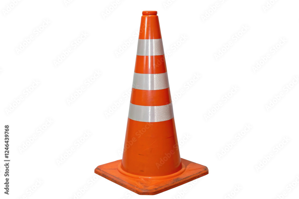 Traffic cone for construction safety, cut out Traffic cone for construction safety, cut out
