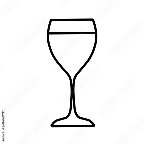 Glass line icon set