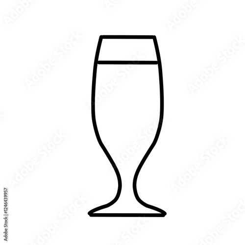 Glass line icon set