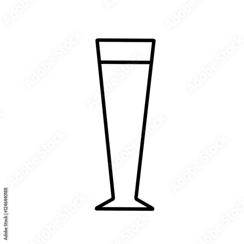 Glass line icon set