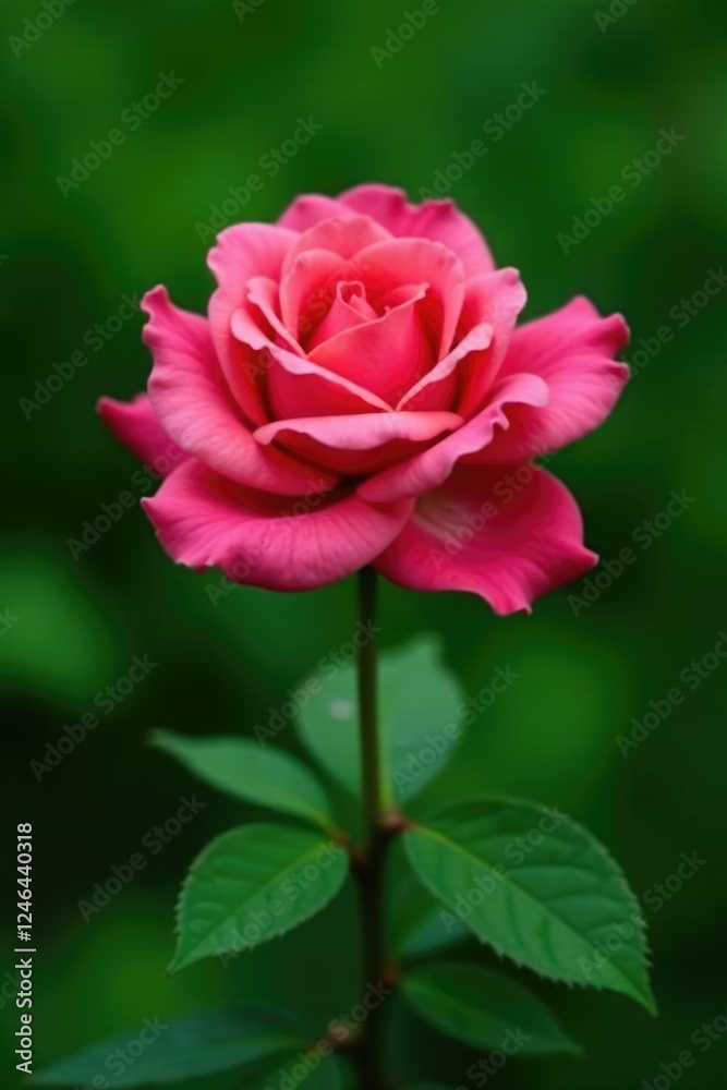 Full bloom rose against a lush green background, rose, green, full bloom Full bloom rose against a lush green background, rose, green, full bloom