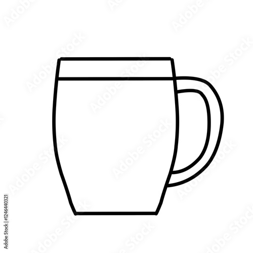 Glass line icon set