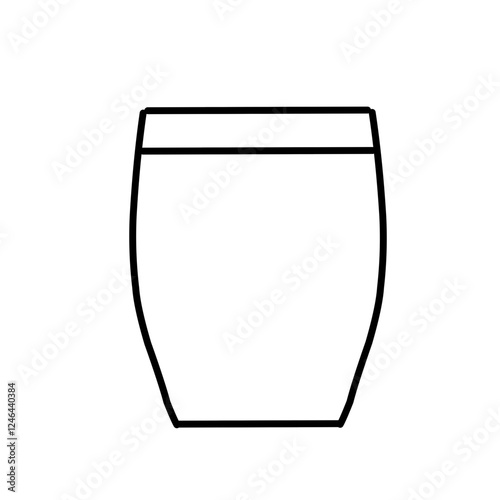 Glass line icon set