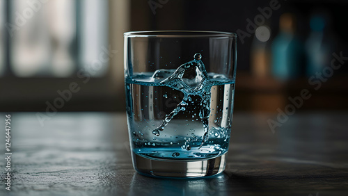 Wallpaper Mural Clear Water in a Glass  Minimalist and Refreshing Still Life with Transparent Simplicity Torontodigital.ca