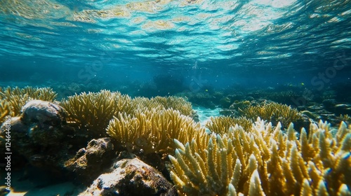 Underwater exploration of vibrant coral reefs tropical ocean gigapixel marine life imagery scenic viewpoint nature's beauty photo