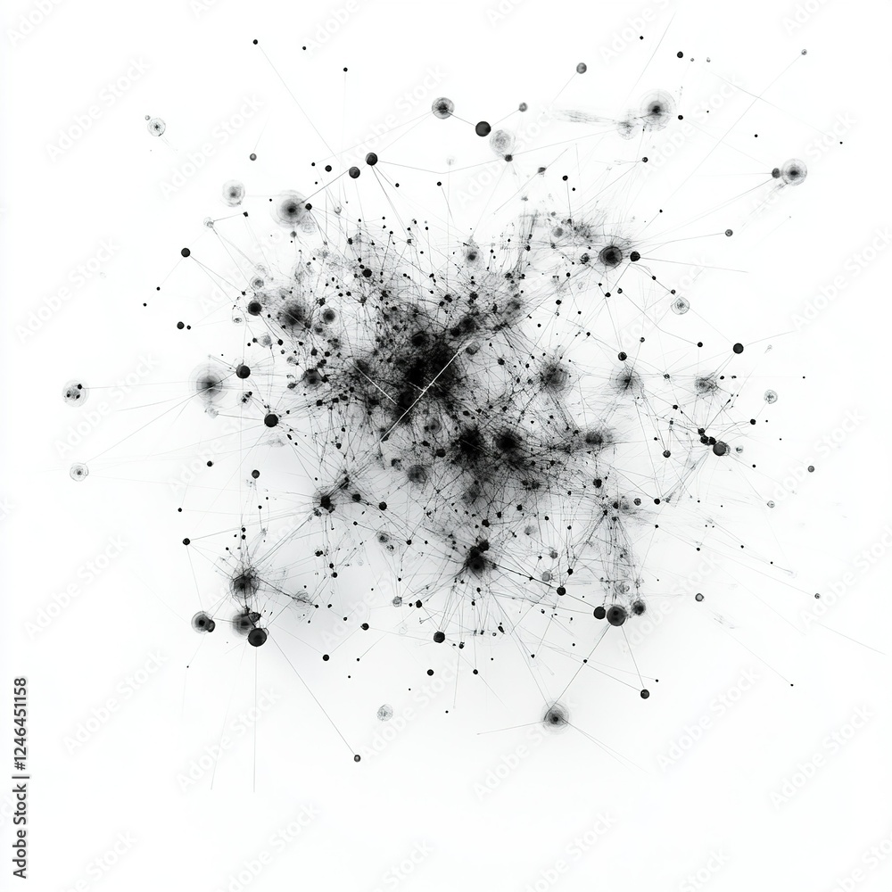 Data Flow Analysis Diagram, intricate network structure, wireframe design, grayscale tones, isolated on white background