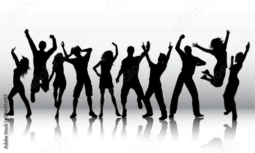 people dancing silhouette 