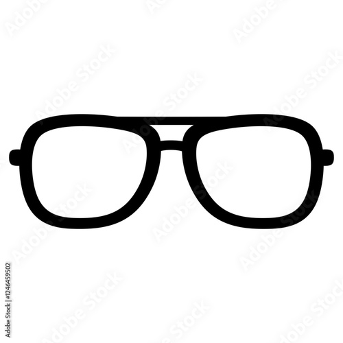 Illustration or icon of a nerdy eyeglasses or a pair of spectacles