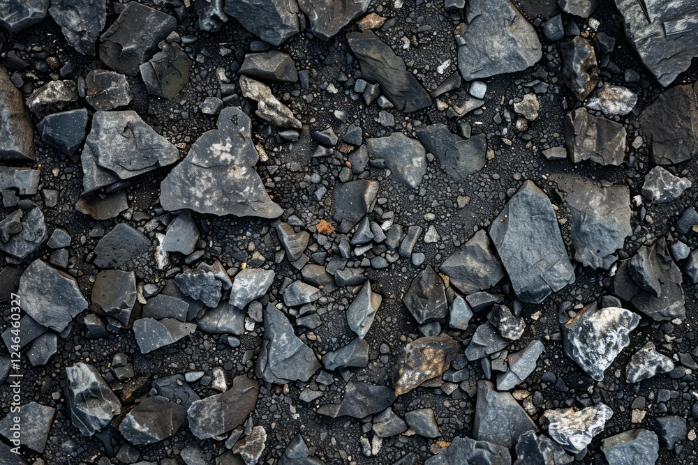 Image of Grey asphalt rock ground debris. Texture for background usage Image of Grey asphalt rock ground debris. Texture for background usage