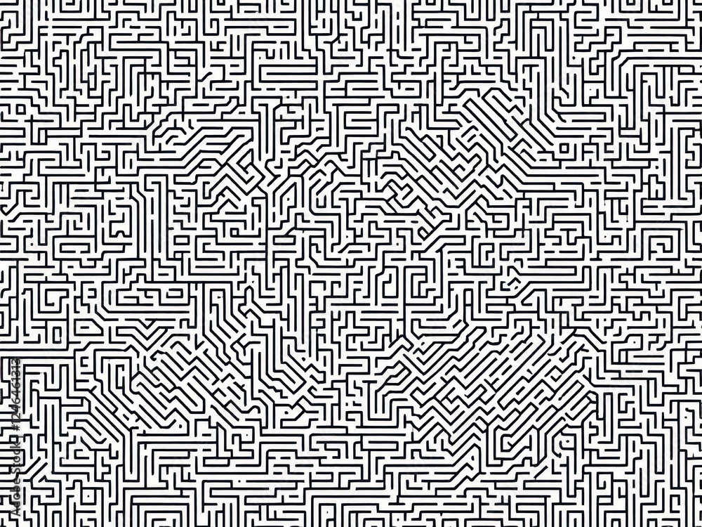 Intricate Labyrinth Maze Design - Complex Pathways and Patterns Intricate Labyrinth Maze Design - Complex Pathways and Patterns