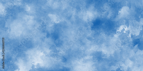 clous or smoke or fog in blurred texture, abstract white smoke is arranging randomly on blue background, blue watercolor texture surrounding with various clouds or fog, old and dusty blue grunge.