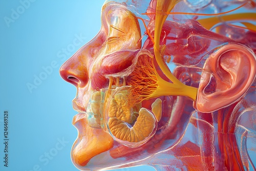 3D Visualization Of Nasal Airflow, Sinuses, And Respiratory System For ENT And Rhinology photo